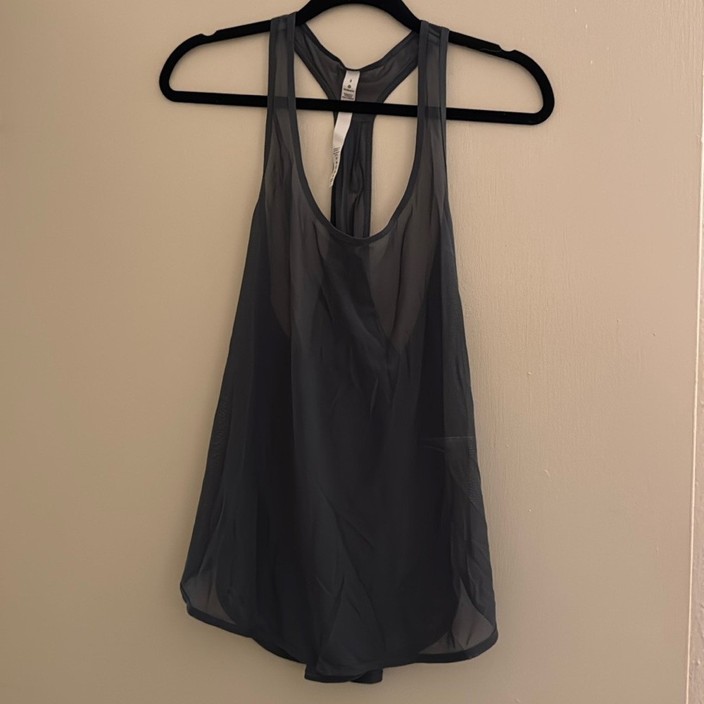 Lululemon Women's Sheer Gray 105 Singlet Racerback Tank Top